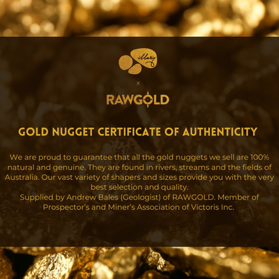 Australian Raw Gold Nugget Studs In 23 Karat - High Grade - By ILLARIY x RAWGOLD (7AB)